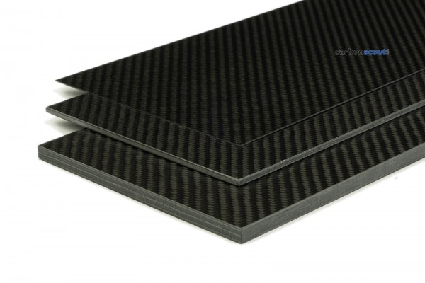 CFK - Carbon Platte, Abm.: 350 mm x 150 mm x 10,0 mm