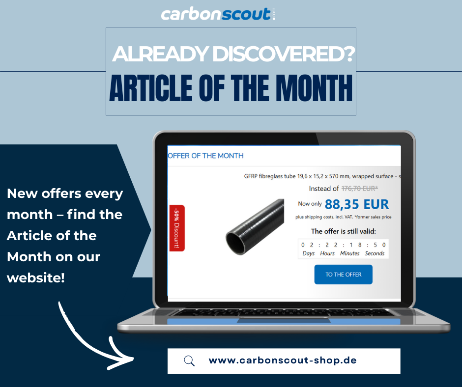 Article of the Month: GFK glass fiber tube set in the Carbonscout Shop