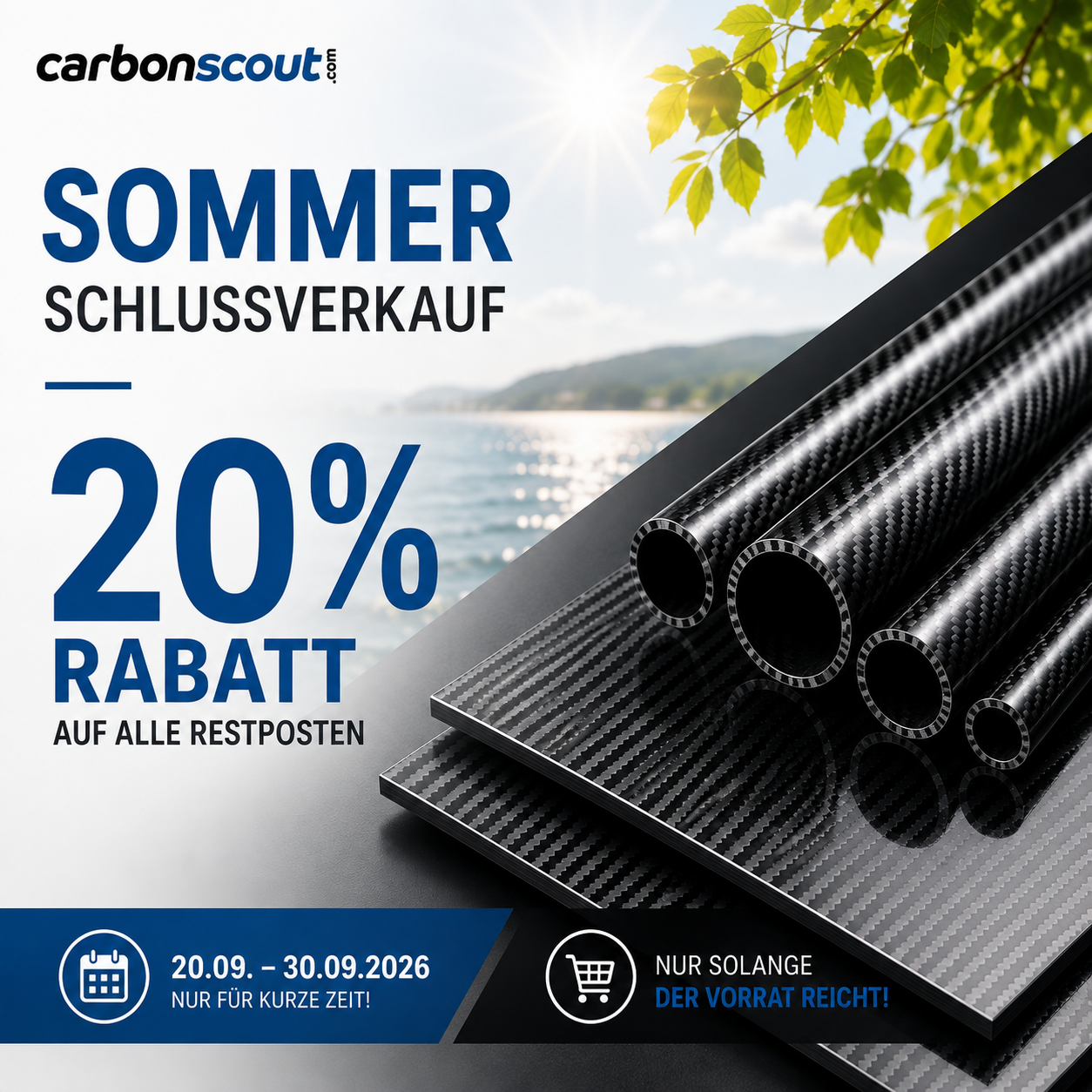 Carbonscout Sommer-Schlussverkauf � 20 Prozent Rabatt auf Restposten