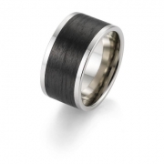 Ring 12 mm mit Carboneinlage mittig