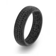Carbon ring 7 mm rounded
