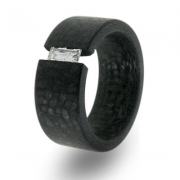 Carbonring 9 mm mit Zirkonia