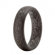 Carbon ring 6 mm rounded