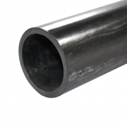 CFK - Carbon Rohr innen Gewebe -au�en UD 12x9x2200 mm matt-schwarz lackiert