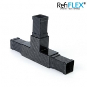 CFK-Carbon RefiFLEX Verbinder 3-Wege f�r 25x25 mm Vierkant