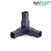 CFK-Carbon RefiFLEX - Eckverbinder 3-Wege f�r 25x25 mm Vierkant