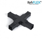 CFK-Carbon RefiFLEX Verbinder 4-Wege f�r 25x25 mm Vierkant