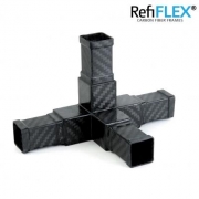 CFK-Carbon RefiFLEX Eckverbinder 4-Wege f�r 25x25 mm Vierkant