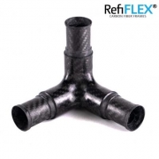 CFRP Carbon RefiFLEX corner connectors 3-way round tube