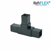 CFK-Carbon RefiFLEX - Verbinder-3-Wege f�r 40x40 mm Vierkant