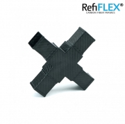 CFK-Carbon RefiFLEX - Verbinder-4-Wege f�r 40x40 mm Vierkant