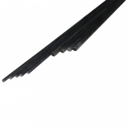 GRP - fiberglass rod conically ground, anthracite �5,0 x 3 mm x 1125 mm, with copperbraid