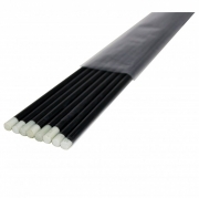 GFK - Glasfaser Stab konisch geschliffen/schwarz lackiert  � 7x5,0 mm x 1100 mm