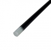 GFK - Glasfaser Stab geschliffen � 6 mm, L�nge 900 mm, schwarz lackiert