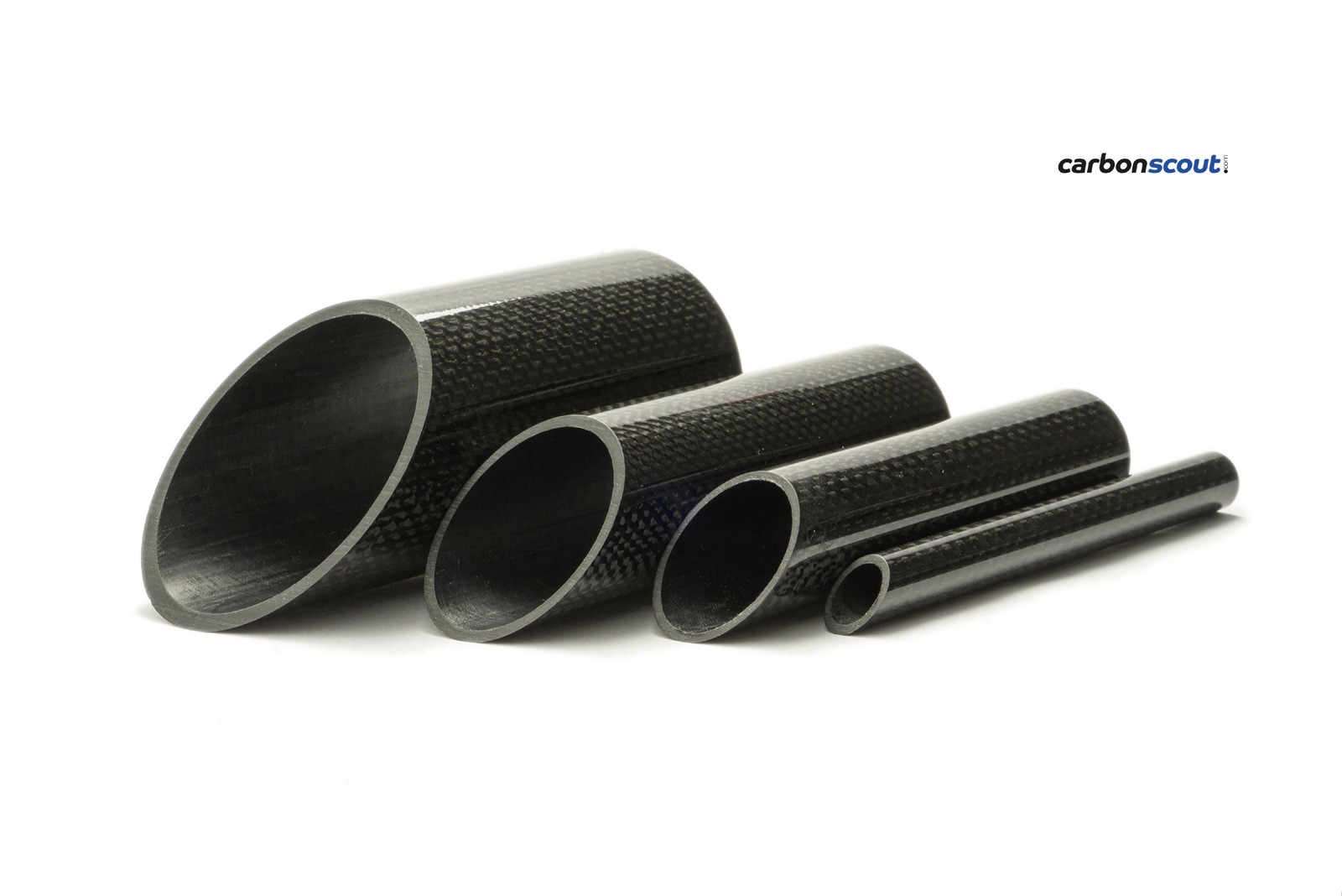 CFK Carbon Rohr gewickelt 7x5-50x48x1000 mm geschliffen und lackiert 