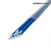 GFK - Glasfaser Stab �9mm L�nge 1200mm geschliffen, blau lackiert - Set mit 5 St�ck