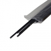 GRP - fiberglass rod conically ground, anthracite �5,0 x 3 x 1125 mm, copperbraid - set with 20 piec